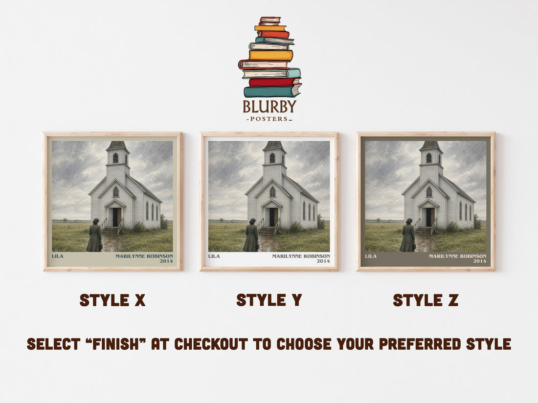 Lila literary print in frame leaning in hallway – literary fiction wall art (mockup)