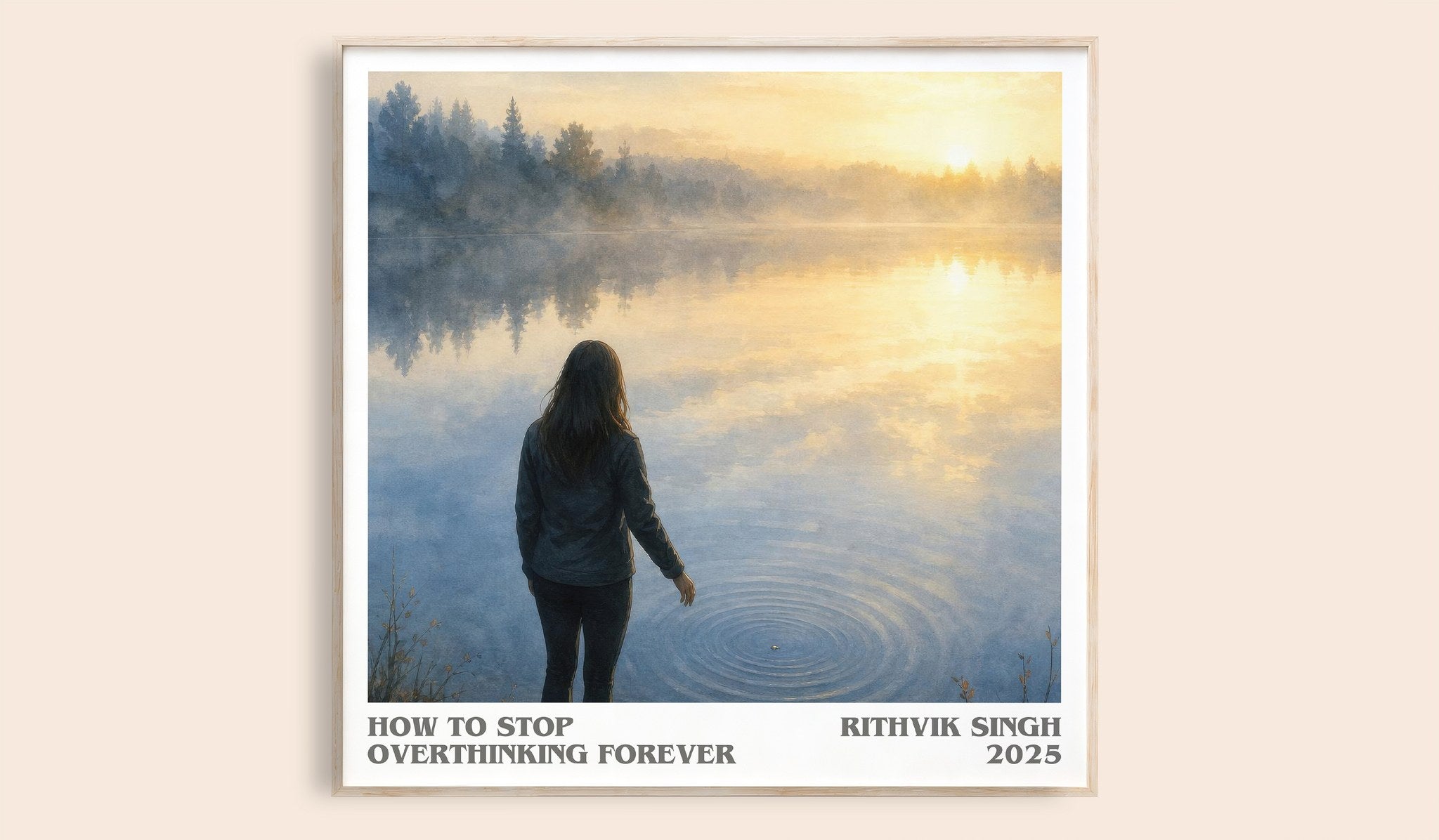 How To Stop Overthinking Forever Literary Art Print by Rithvik Singh