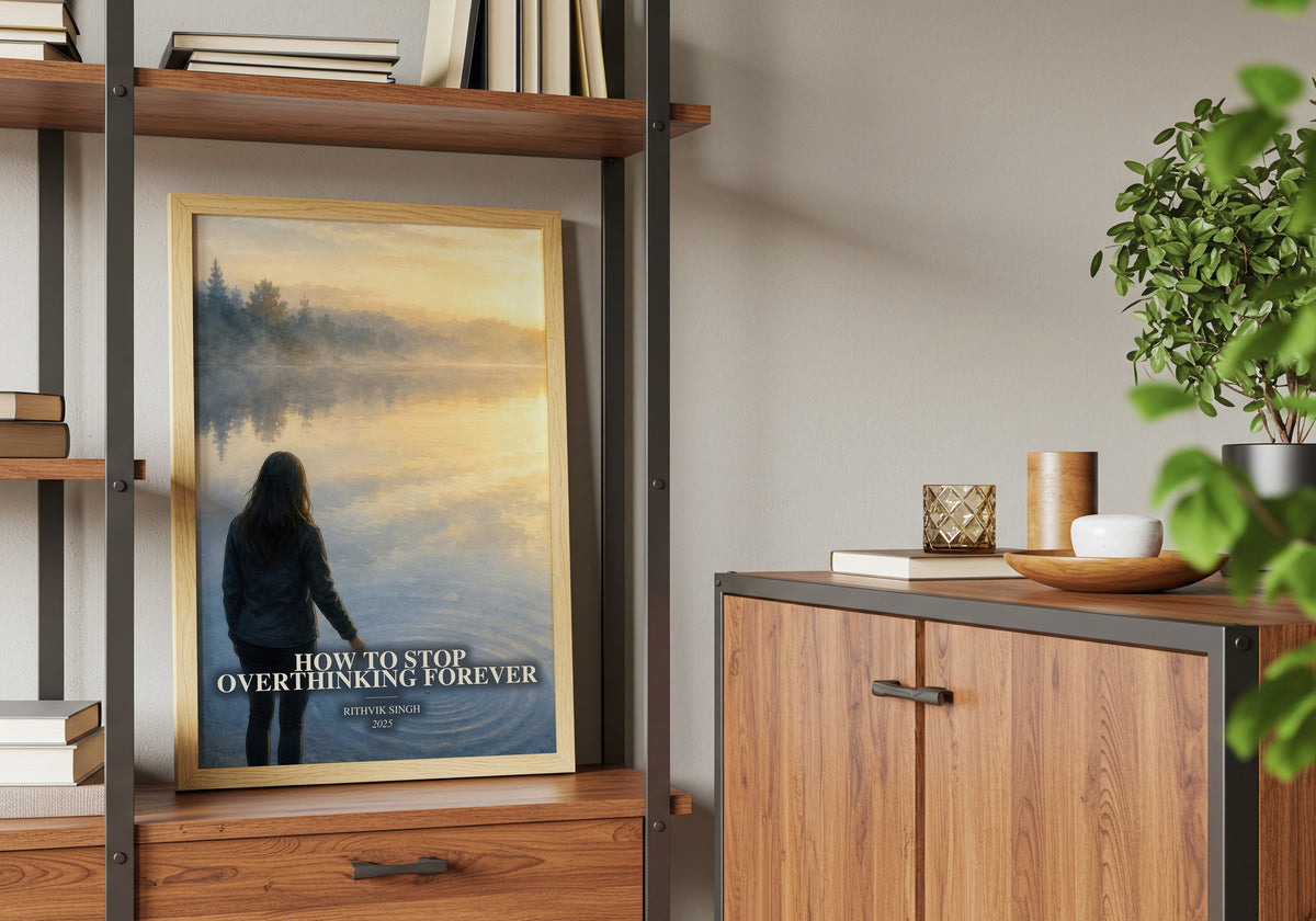 How To Stop Overthinking Forever book watercolour illustration paper finish options – matte satin gloss