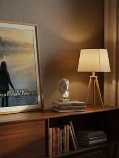 How To Stop Overthinking Forever watercolour print on bookshelf – Rithvik Singh fan gift
