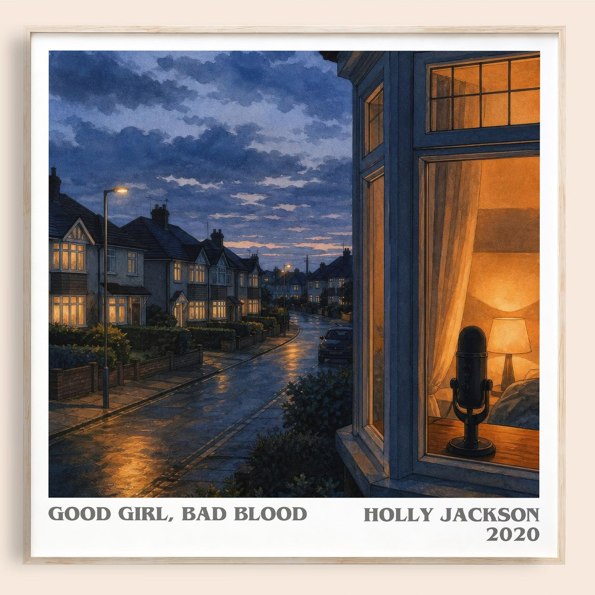 Good Girl, Bad Blood literary book poster by Holly Jackson – framed literary art print
