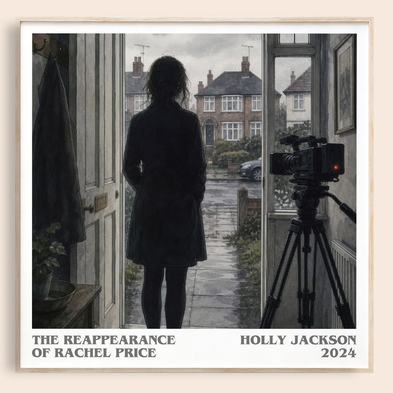 The Reappearance of Rachel Price literary book poster by Holly Jackson – framed literary art print