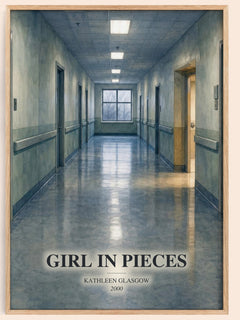 Girl in Pieces watercolour book poster by Kathleen Glasgow – framed literary art print