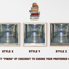 Girl in Pieces literary print in frame leaning in hallway – young adult wall art