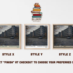 You'd Be Home Now literary print in frame leaning in hallway – young adult wall art