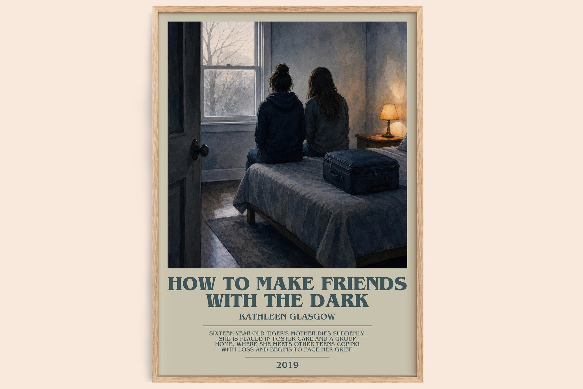 How to Make Friends with the Dark Bookish Wall Art by Kathleen Glasgow