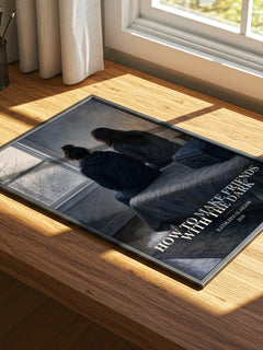 How to Make Friends with the Dark watercolour book poster framed on wall – young adult wall art