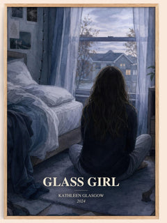 Glass Girl watercolour book poster by Kathleen Glasgow – framed literary art print