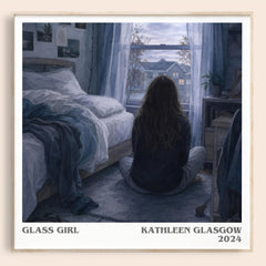 Glass Girl literary book poster by Kathleen Glasgow – framed literary art print