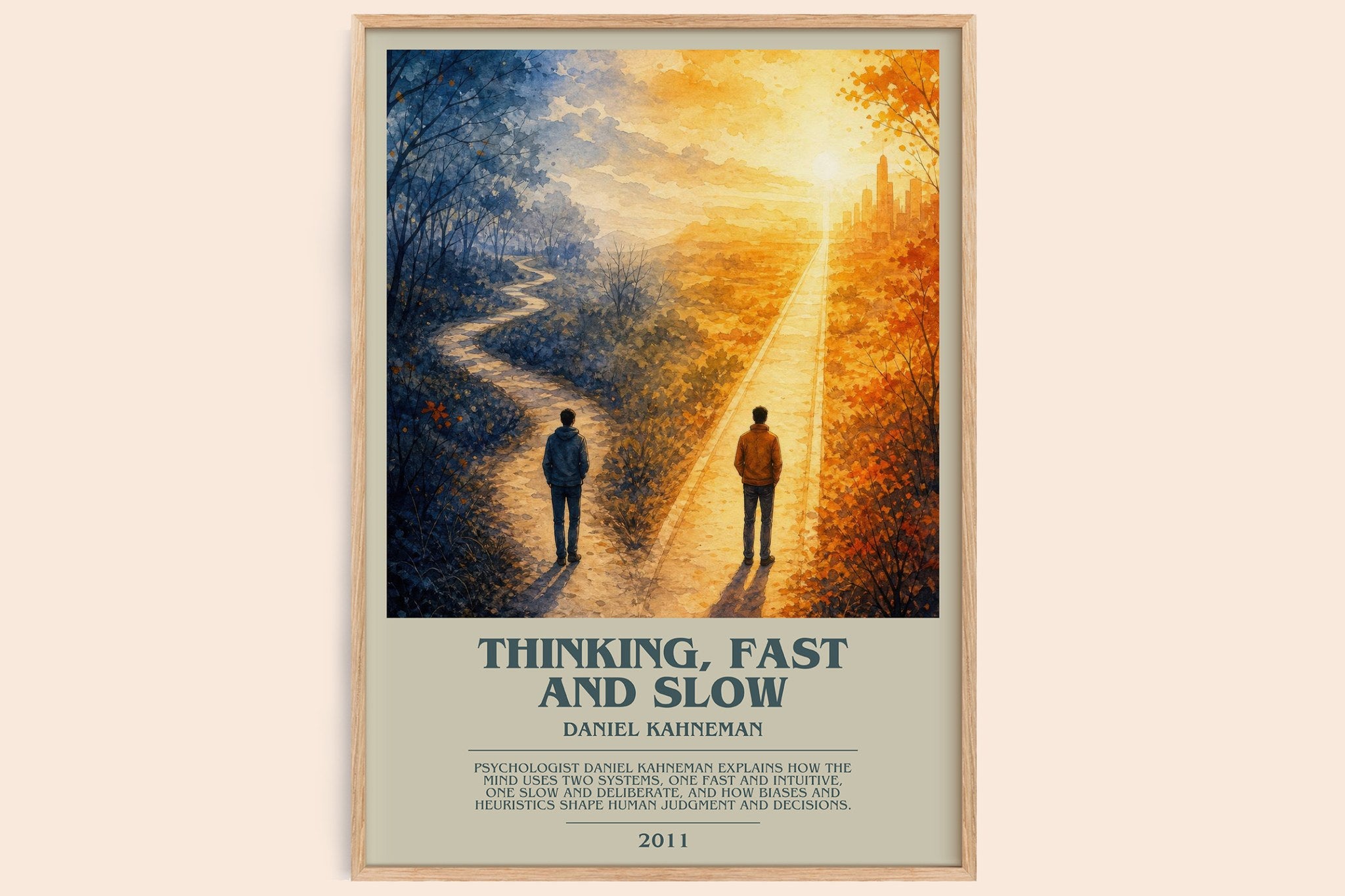 Thinking, fast and slow Bookish Wall Art by Daniel Kahneman
