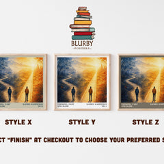 Thinking, fast and slow literary print in frame leaning in hallway – non fiction wall art