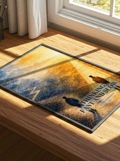 Thinking, fast and slow watercolour book poster framed on wall – non fiction wall art