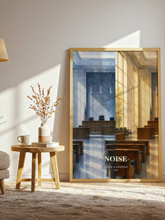 Noise watercolour print in frame leaning in hallway – non fiction wall art
