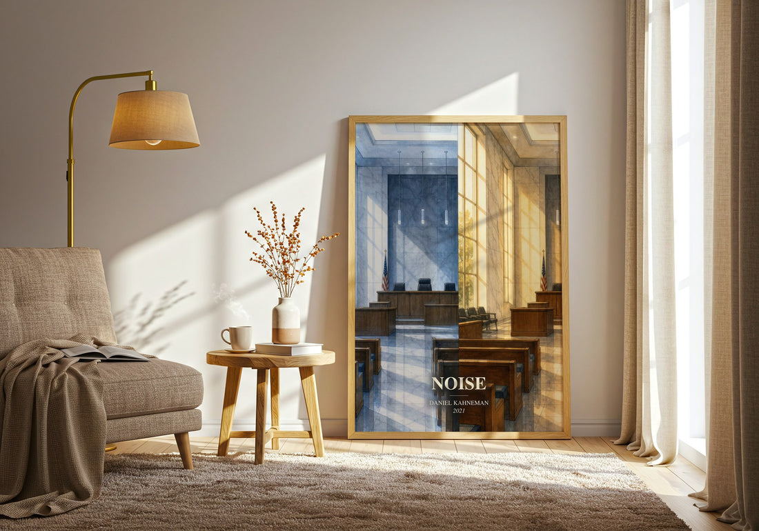 Noise watercolour print in frame leaning in hallway – non fiction wall art