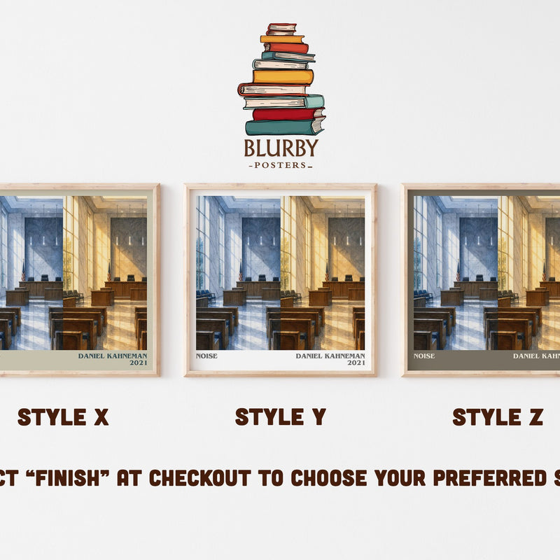 Noise literary print in frame leaning in hallway – non fiction wall art