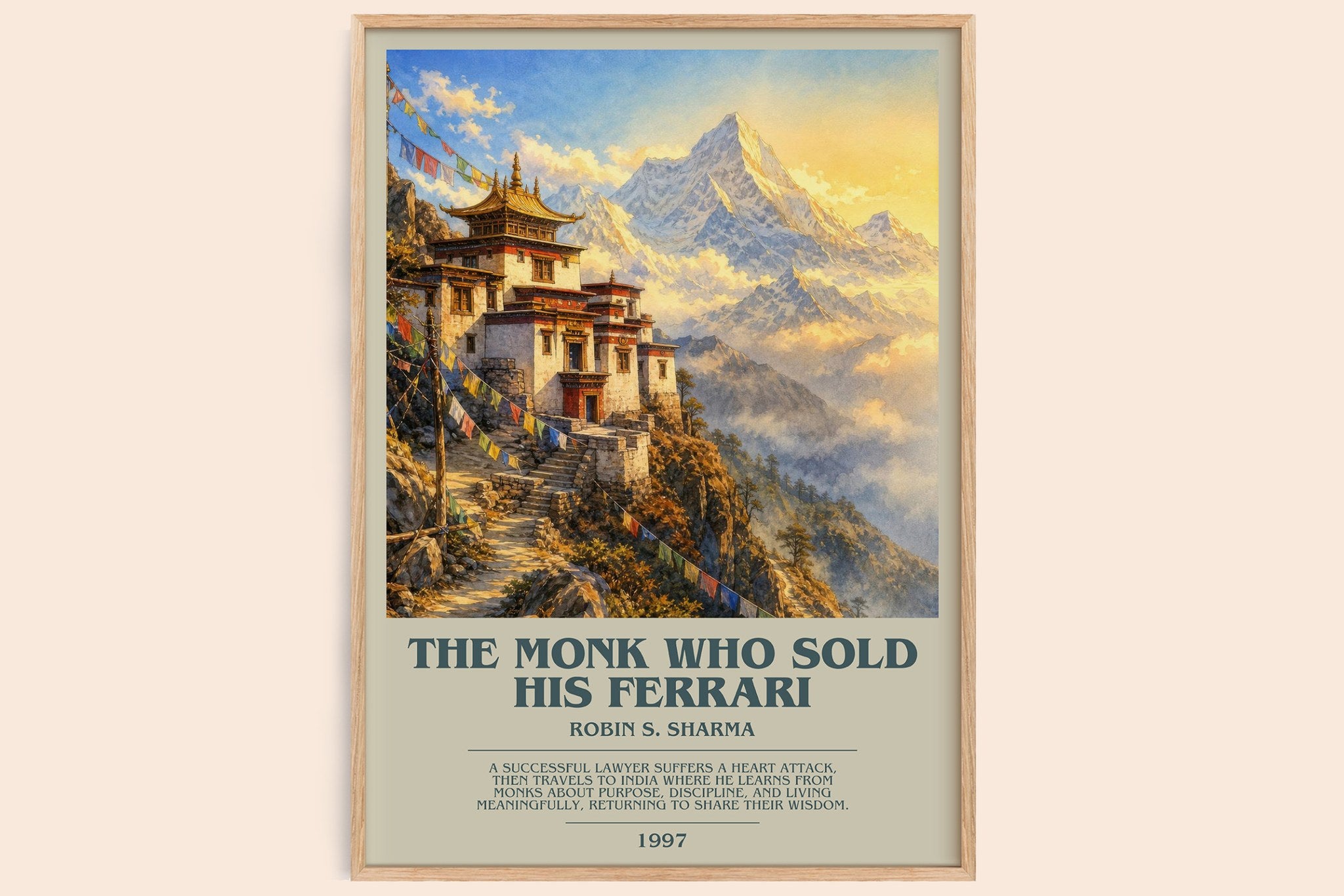 The Monk Who Sold His Ferrari Bookish Wall Art by Robin S. Sharma