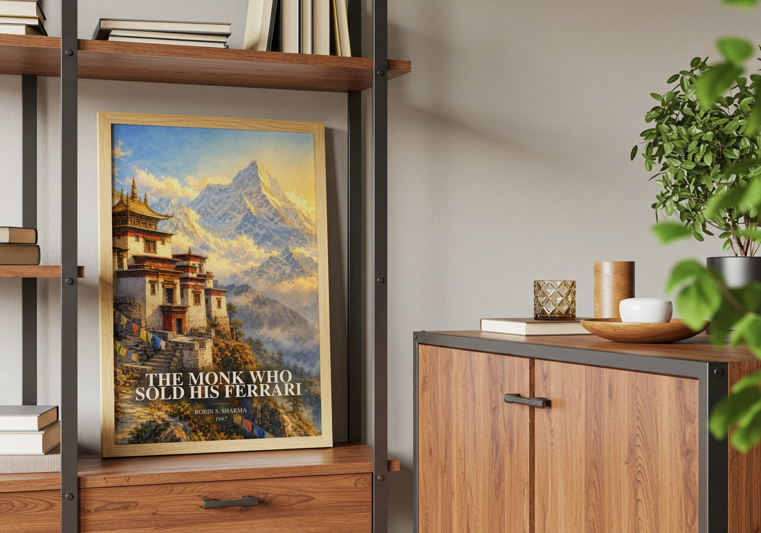 The Monk Who Sold His Ferrari book watercolour illustration paper finish options – matte satin gloss