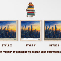 The 5 a.m. Club literary print in frame leaning in hallway – non fiction wall art