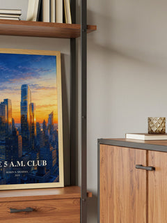The 5 a.m. Club book watercolour illustration paper finish options – matte satin gloss