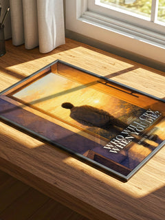 Who Will Cry When You Die? watercolour book poster framed on wall – non fiction wall art