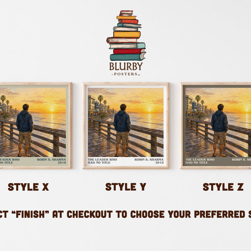 The leader who had no title literary print in frame leaning in hallway – non fiction wall art
