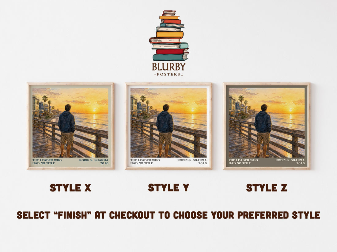 The leader who had no title literary print in frame leaning in hallway – non fiction wall art (mockup)