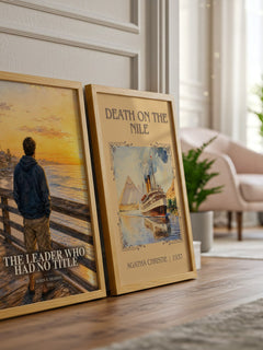 The leader who had no title watercolour print framed by window – literary home decor