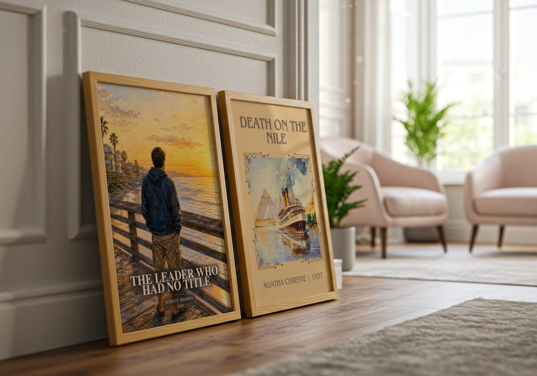 The leader who had no title watercolour print framed by window – literary home decor