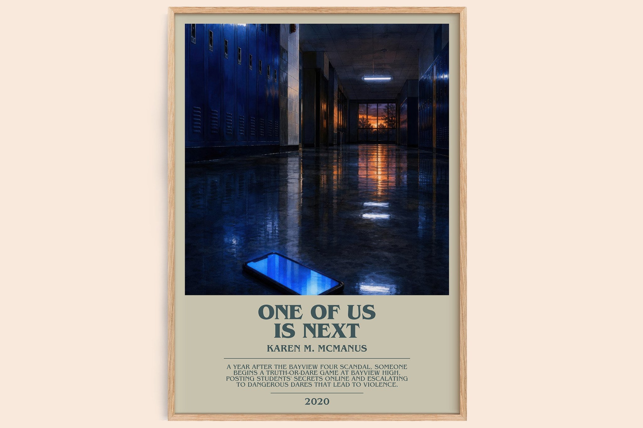 One of us is next Bookish Wall Art by Karen M. McManus