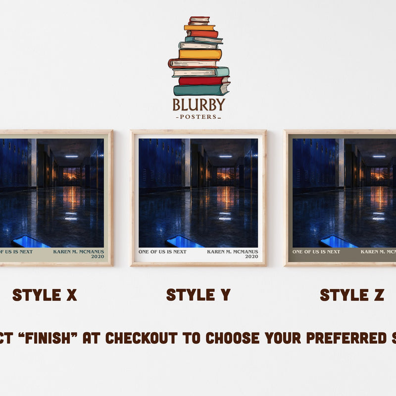 One of us is next literary print in frame leaning in hallway – young adult wall art