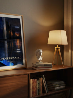 One of us is next watercolour print on bookshelf – Karen M. McManus fan gift
