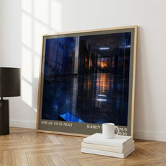 One of us is next literary print framed by window – literary home decor