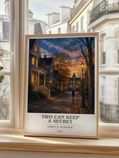 Two Can Keep a Secret book cover poster colour and style options – Karen M. McManus book art
