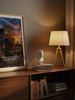 Two Can Keep a Secret watercolour print on bookshelf – Karen M. McManus fan gift