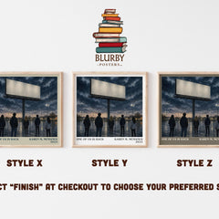 One of Us Is Back literary print in frame leaning in hallway – young adult wall art