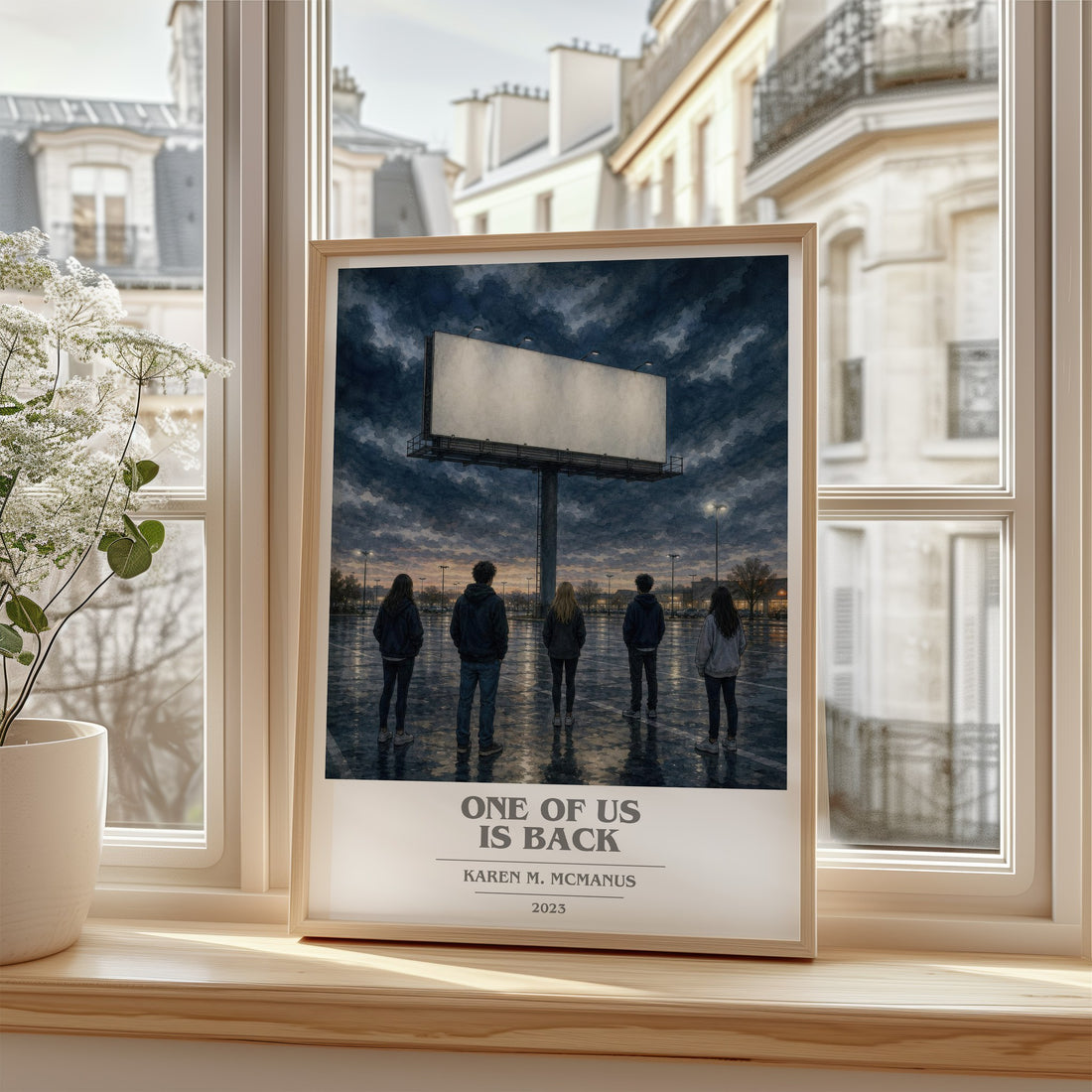 One of Us Is Back book cover poster colour and style options – Karen M. McManus book art
