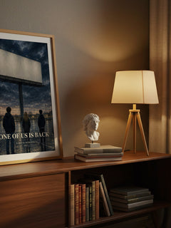 One of Us Is Back watercolour print on bookshelf – Karen M. McManus fan gift