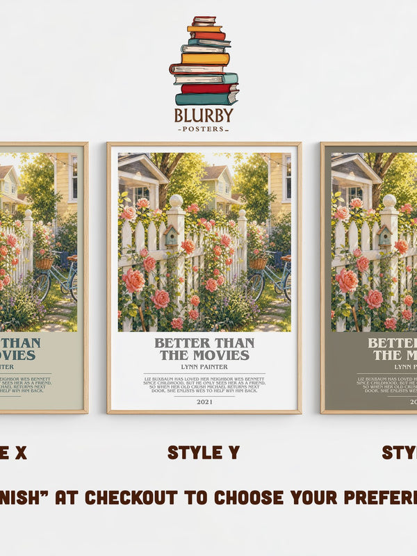 Better Than the Movies bookish print in frame leaning in hallway – young adult wall art