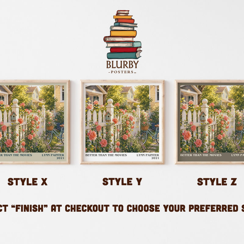 Better Than the Movies literary print in frame leaning in hallway – young adult wall art