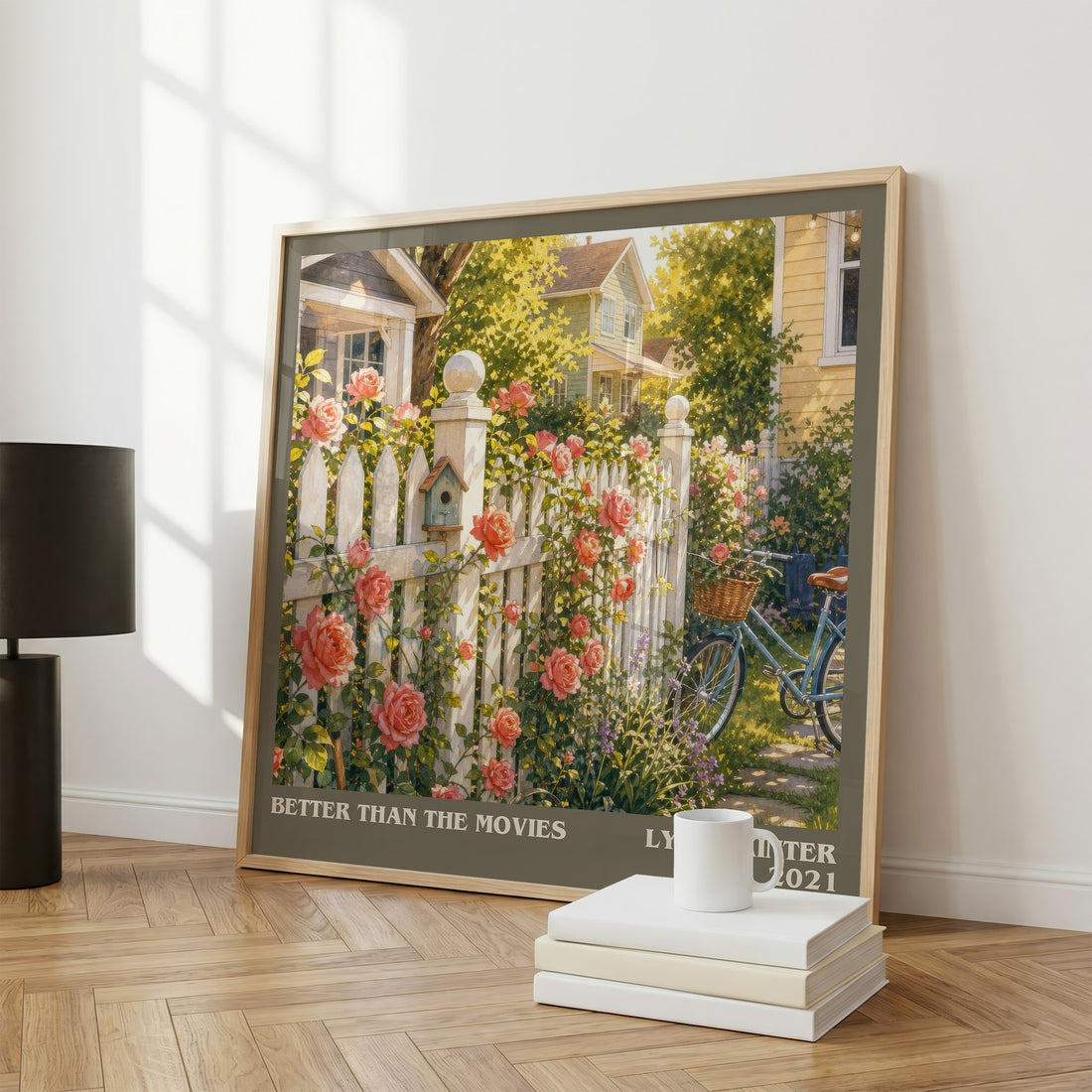 Better Than the Movies literary print framed by window – literary home decor