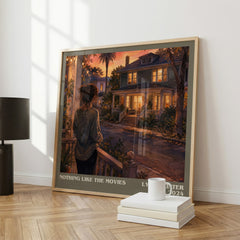 Nothing Like the Movies literary print framed by window – literary home decor