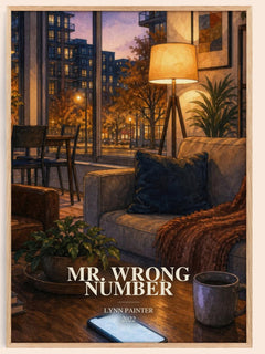 Mr. Wrong Number watercolour book poster by Lynn Painter – framed literary art print