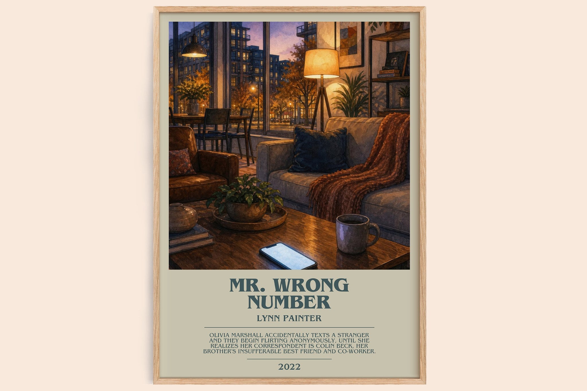 Mr. Wrong Number Bookish Wall Art by Lynn Painter