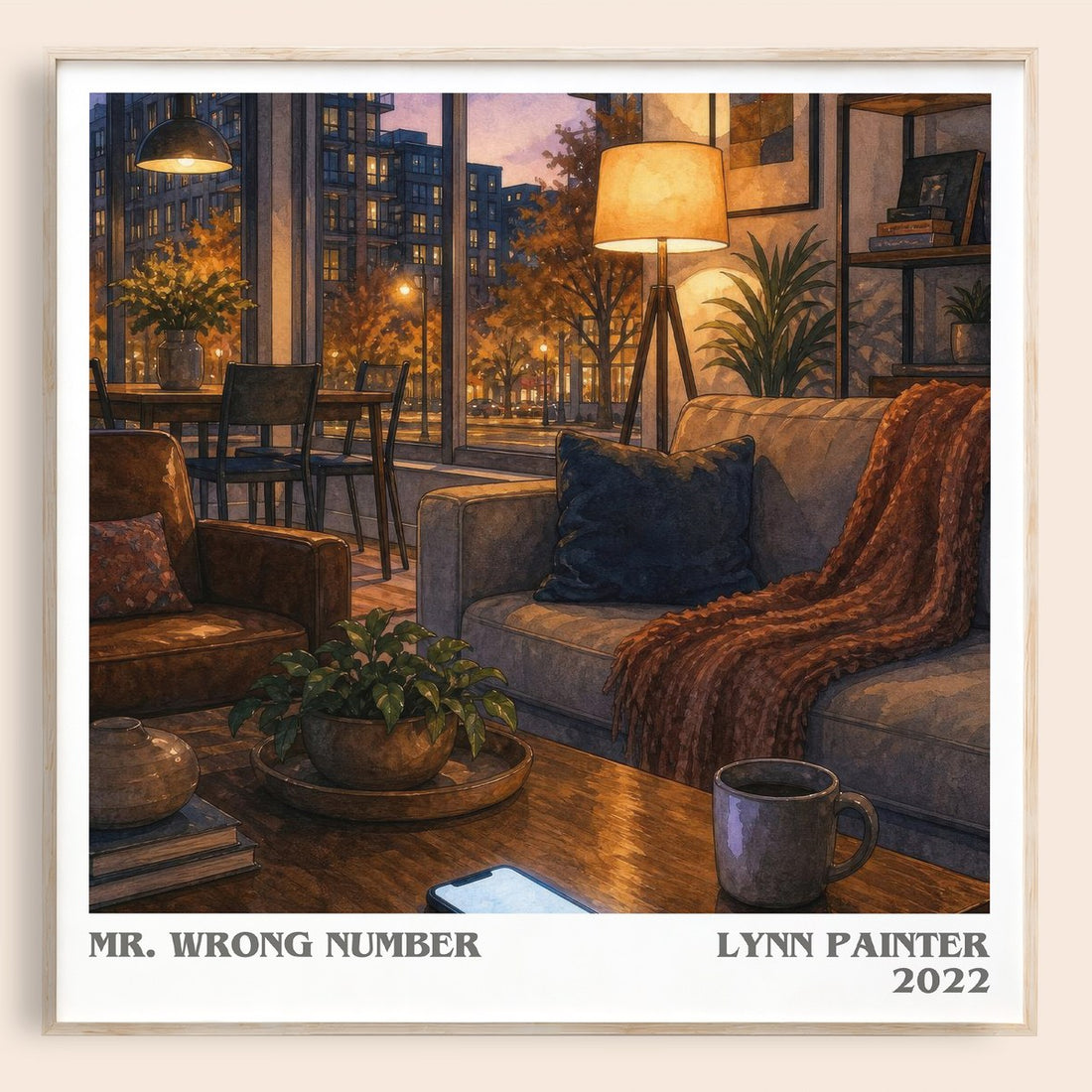Mr. Wrong Number literary book poster by Lynn Painter – framed literary art print