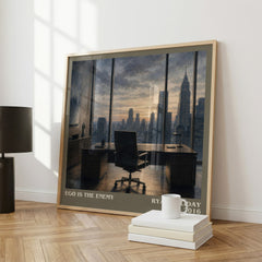 Ego is the Enemy literary print framed by window – literary home decor