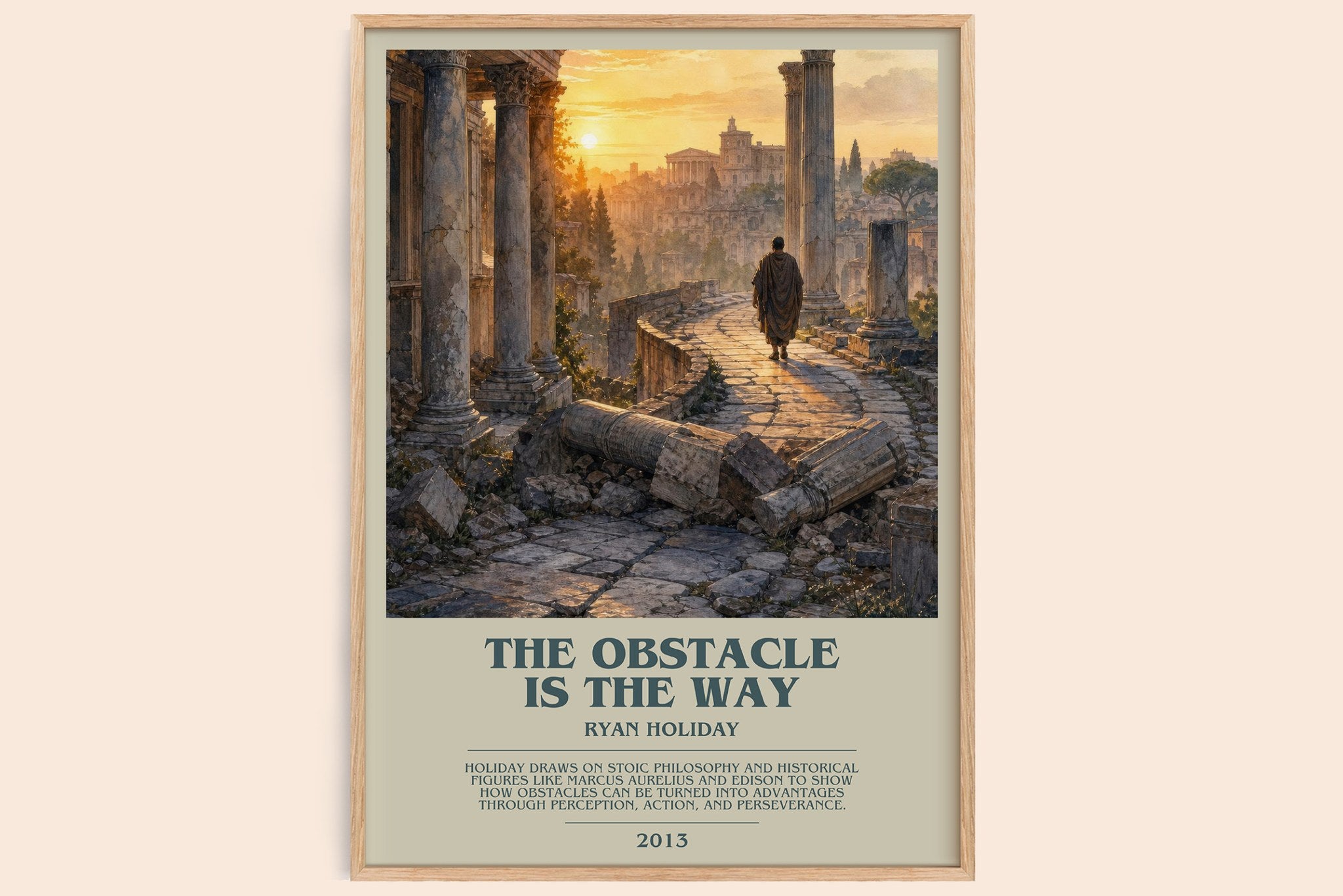 The Obstacle is the Way Bookish Wall Art by Ryan Holiday