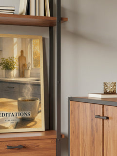 Meditations book watercolour illustration paper finish options – matte satin gloss