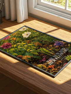 the sun and her flowers watercolour book poster framed on wall – poetry wall art