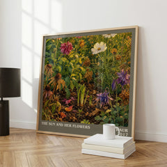 the sun and her flowers literary print framed by window – literary home decor