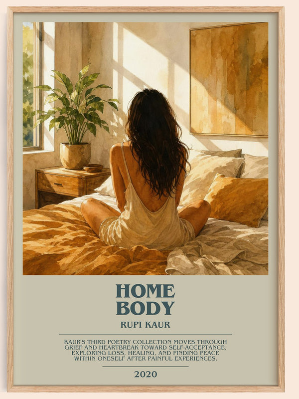 Home Body bookish book poster by Rupi Kaur – framed literary art print